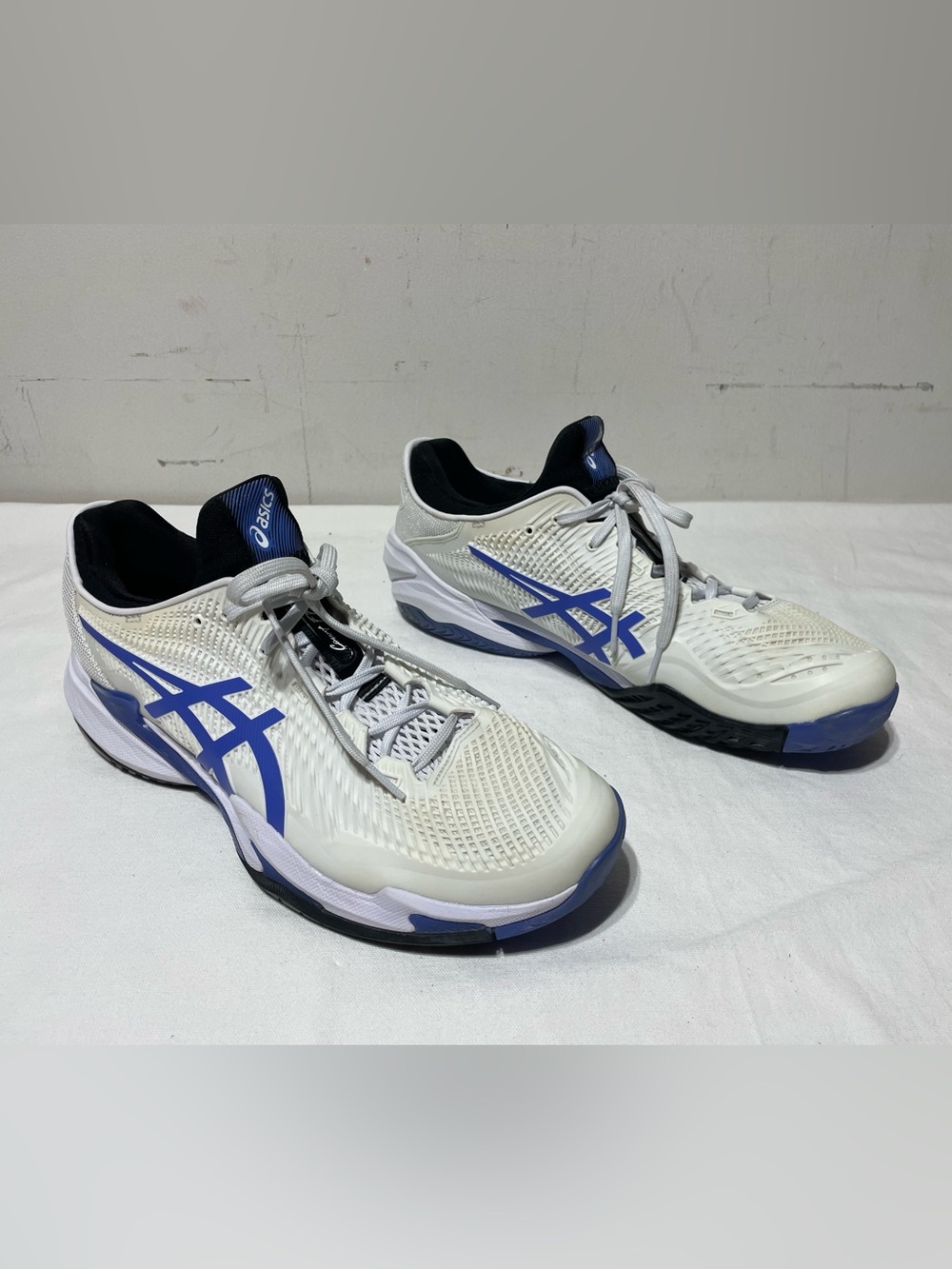 ASICS Gel Resolution 9 Tennis Shoes Mens 11.5 White Blue 1041A370 FlyteFoam - Picture 8 of 16